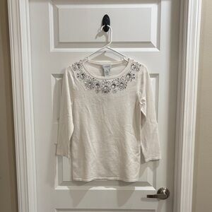 ✨Carmen Marc Valvo Rhinestone Sweater✨